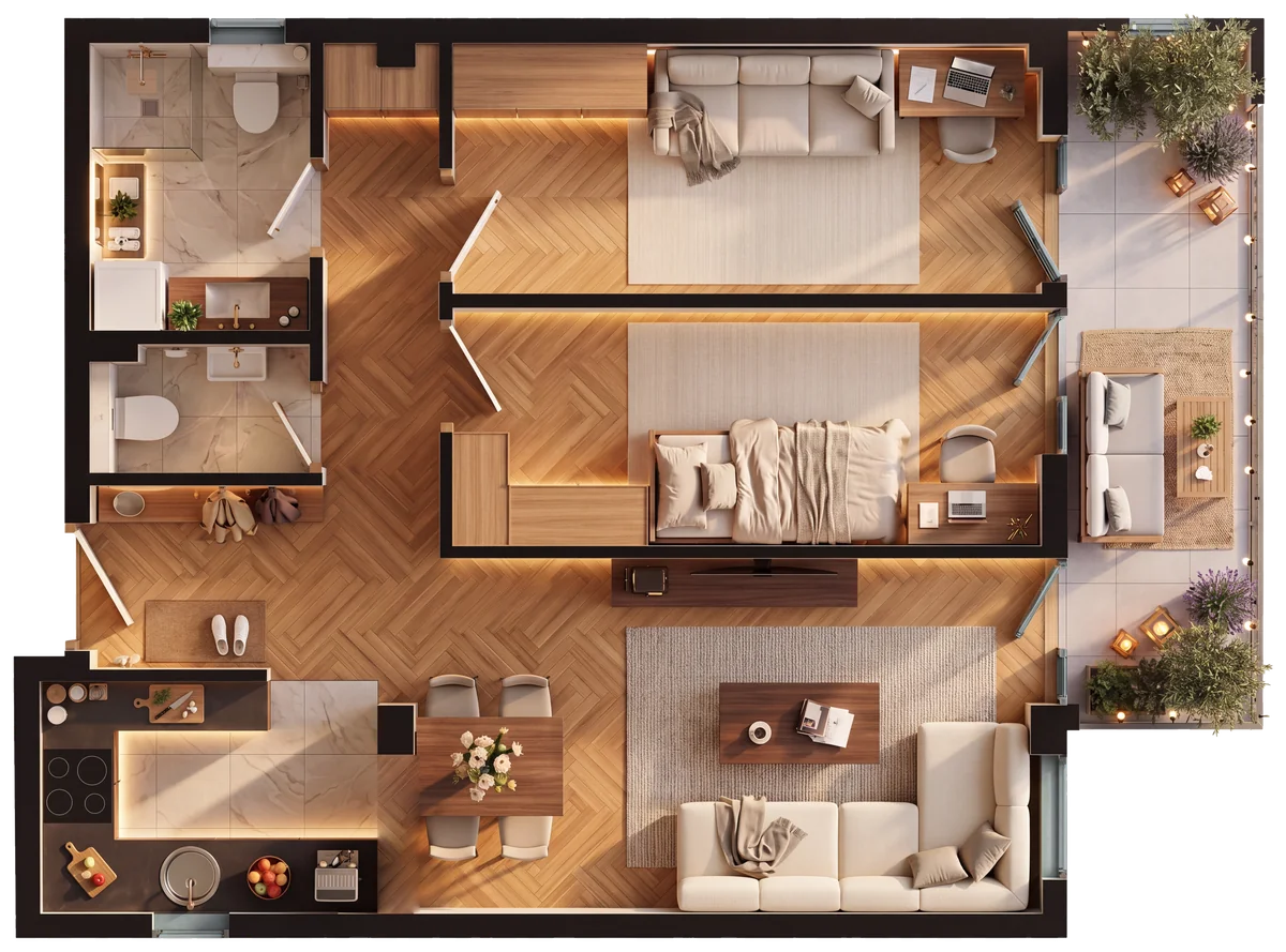 3D prikaz stana 2