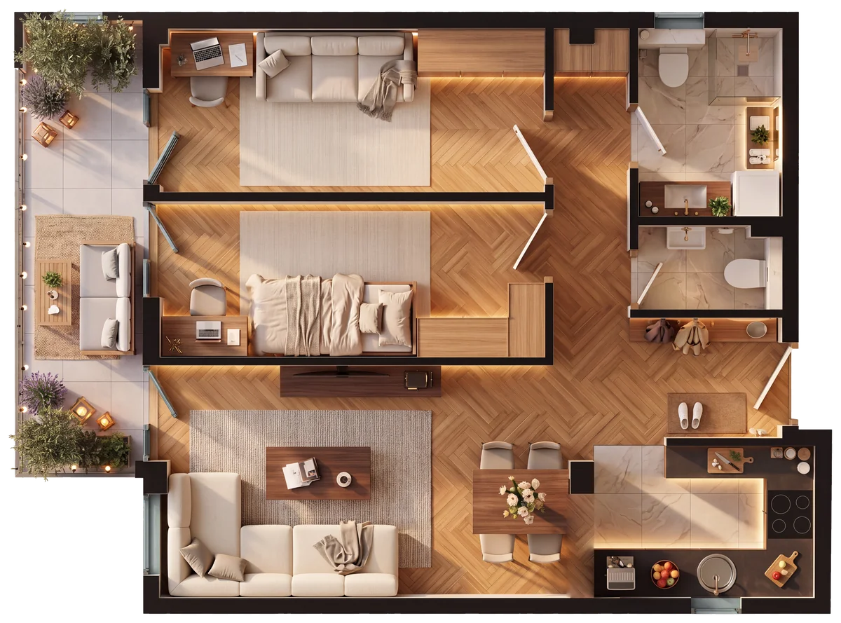 3D prikaz stana 5