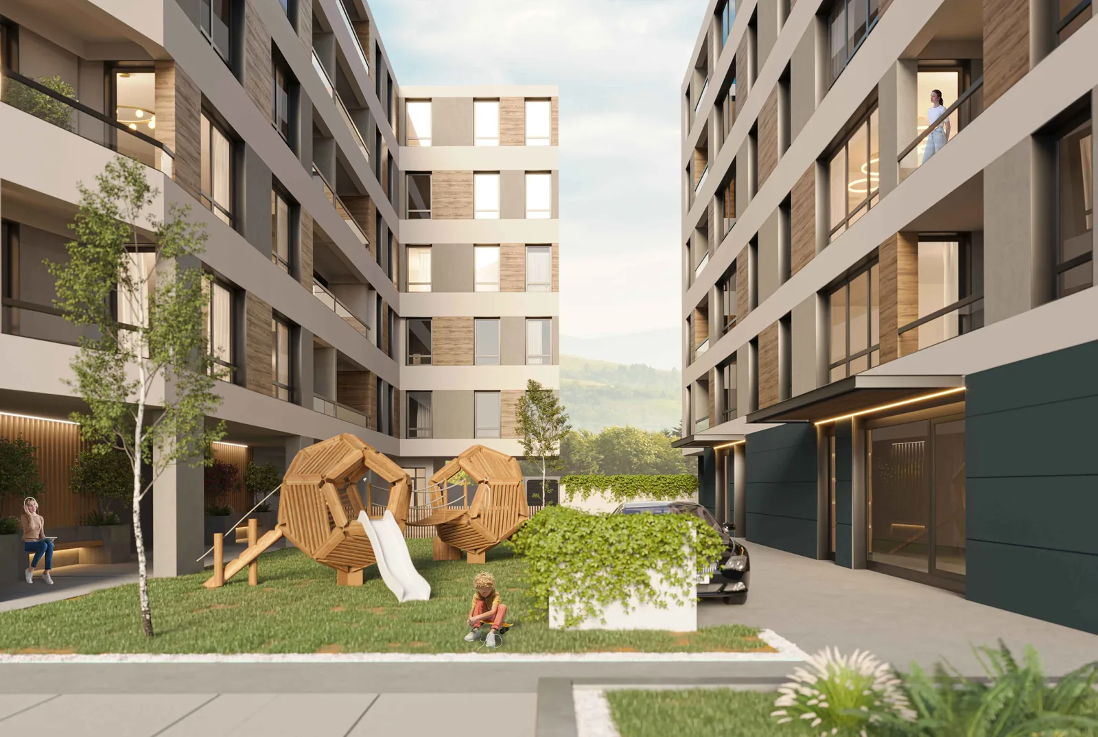 B12F Residence, unutrašnje dvorište